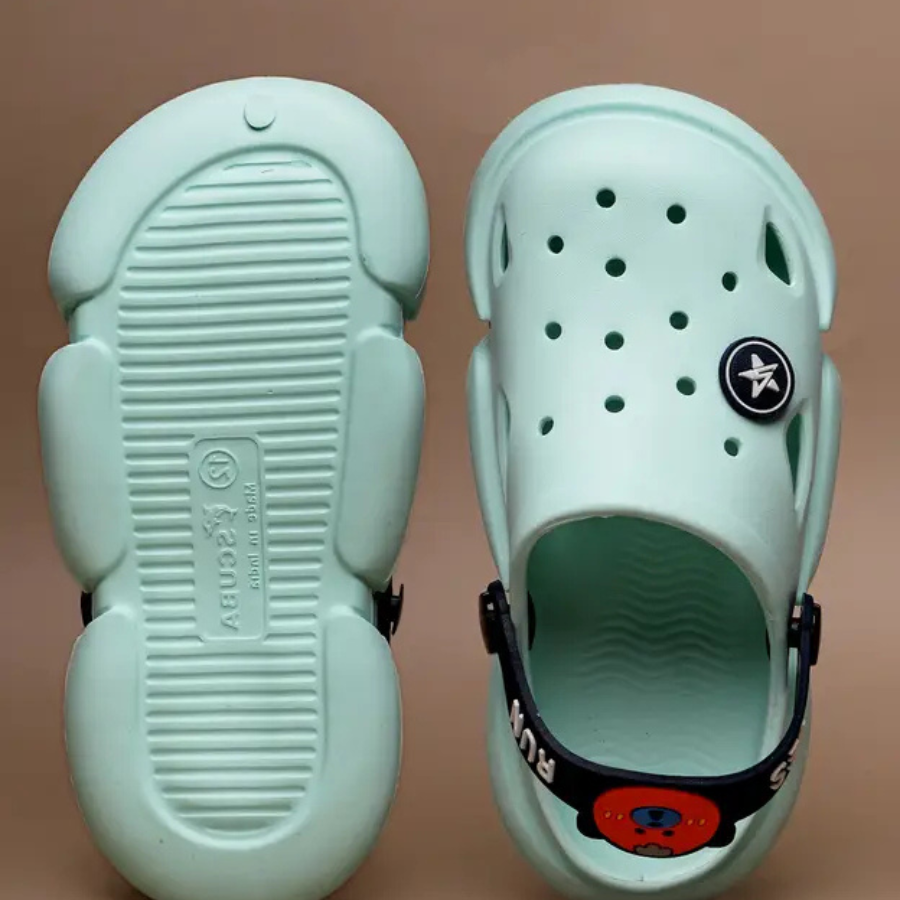 Buckle Clogs For Boys & Girls (Light Green , 2.5-8 Year)