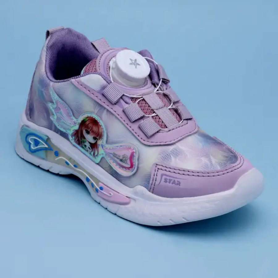 Drawstring Casual Shoes For Boys & Girls (Purple,3 to 9 years)