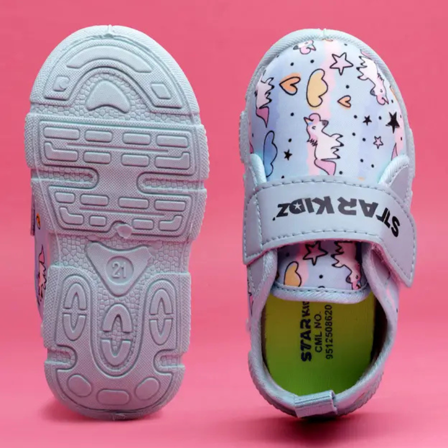 Velcro Chu Chu Shoes For Boys & Girls (Light Blue , 15months to 4years)
