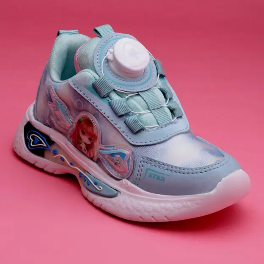 Drawstring Casual Shoes For Boys & Girls (Light Green,3 to 9 years)
