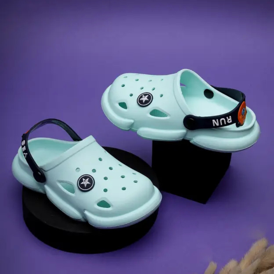 Buckle Clogs For Boys & Girls (Light Green , 2.5-8 Year)