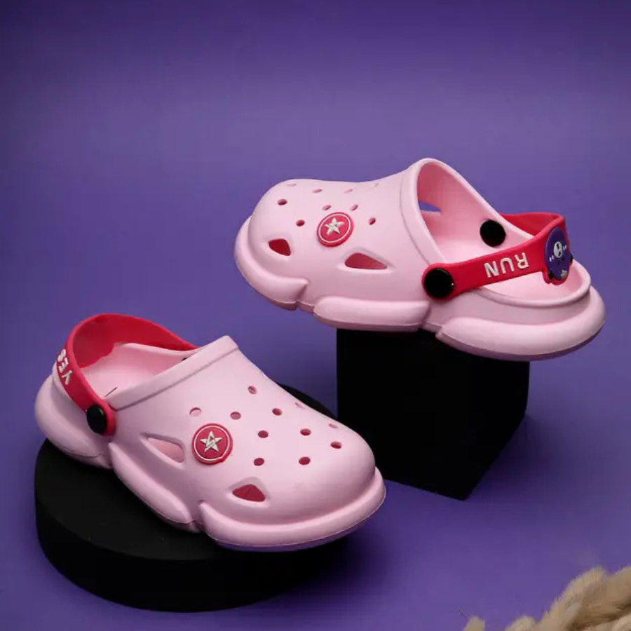 Buckle Clogs For Boys & Girls (Pink , 2.5-8 Year)