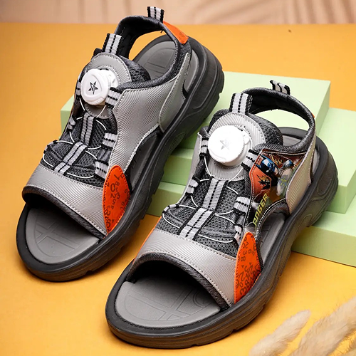 Slip-on Sports Sandals For Boys & Girls Grey