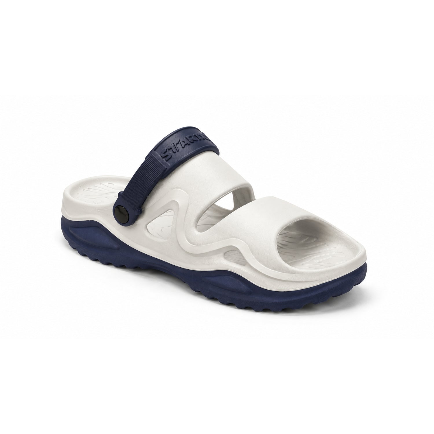Star Kidz Clogs For Boys & Girls White Blue
