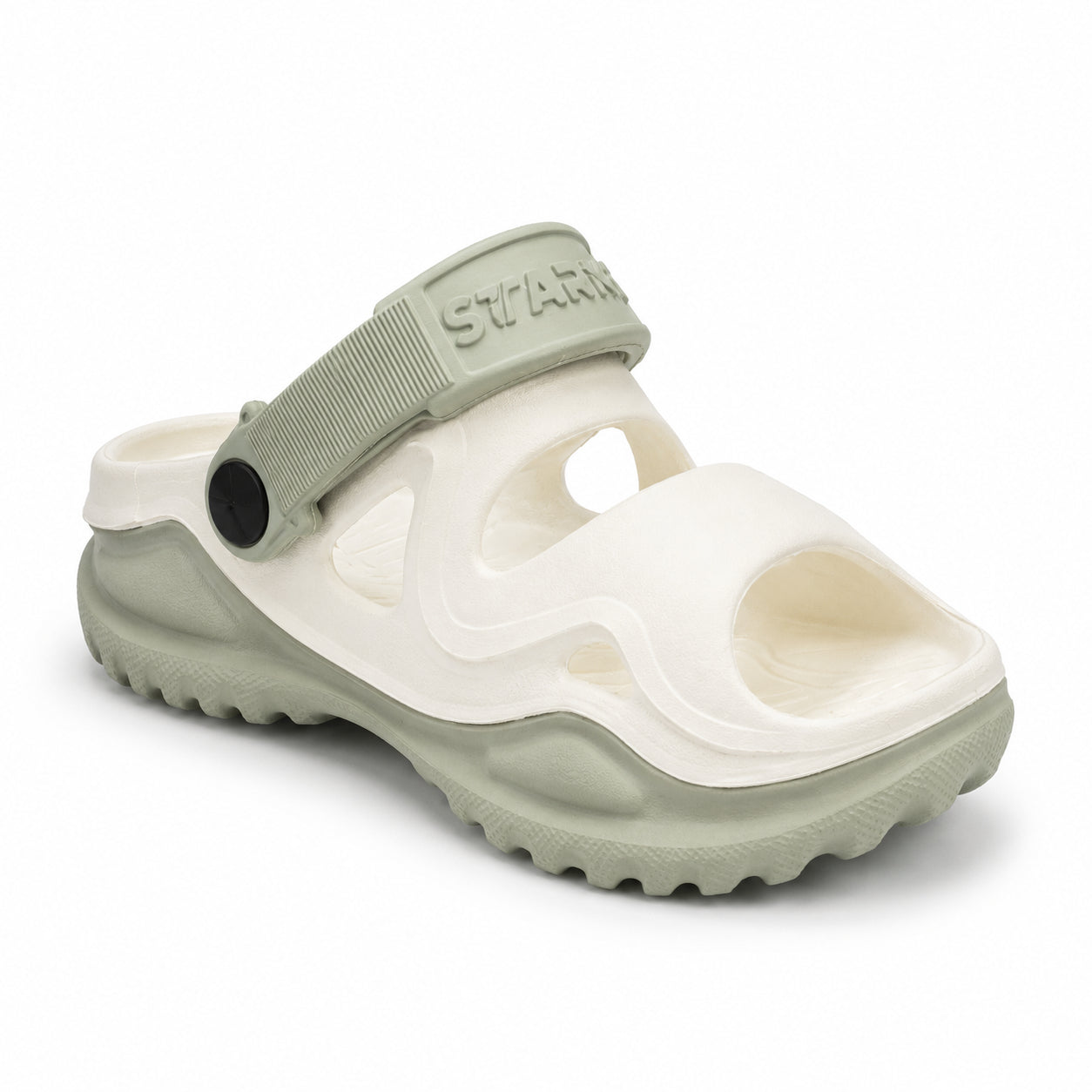Star Kidz Clogs For Boys & Girls White Pista