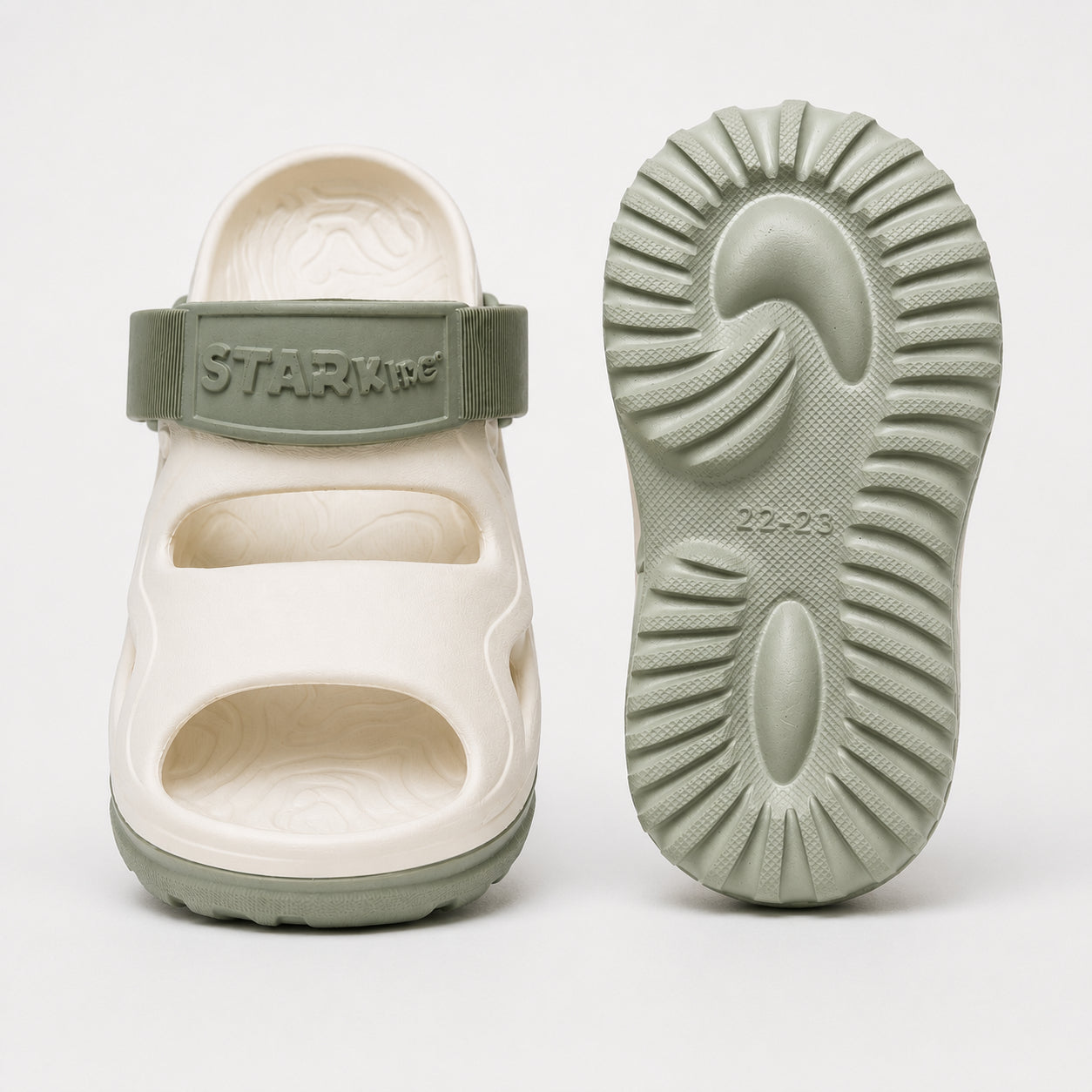 Star Kidz Clogs For Boys & Girls White Pista