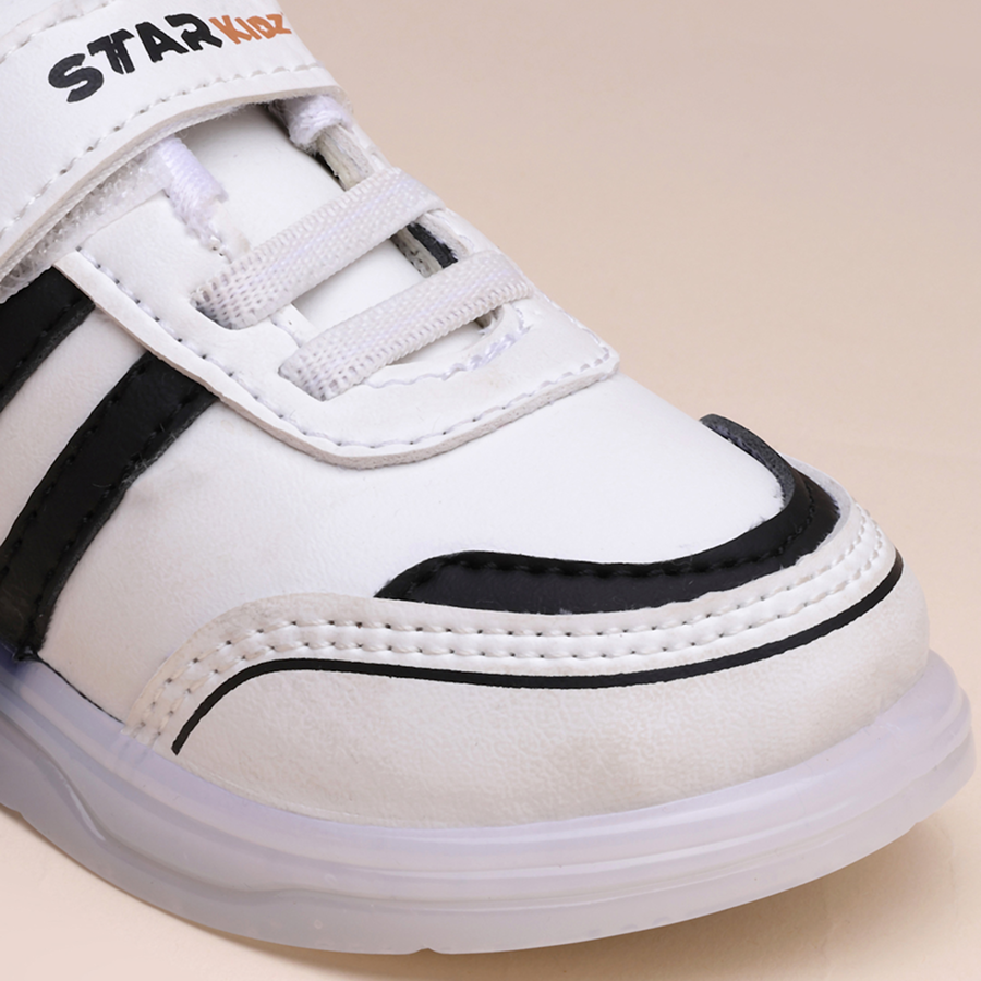 Velcro LED Shoes For Boys & Girls (White)