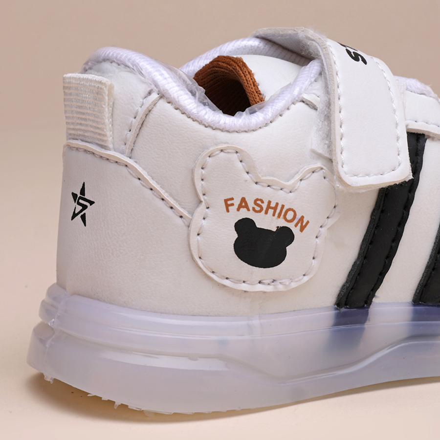 Velcro LED Shoes For Boys & Girls (White)