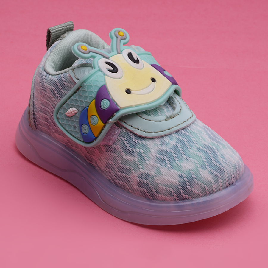 Velcro LED Shoes For Boys & Girls (Light Green)