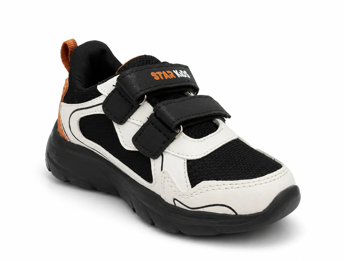 Star Kidz Velcro Walking Shoes For Boys Black