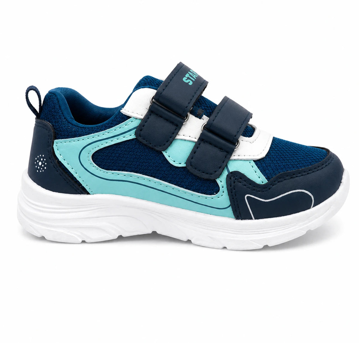 Star Kidz Velcro Walking Shoes For Boys Dark Blue
