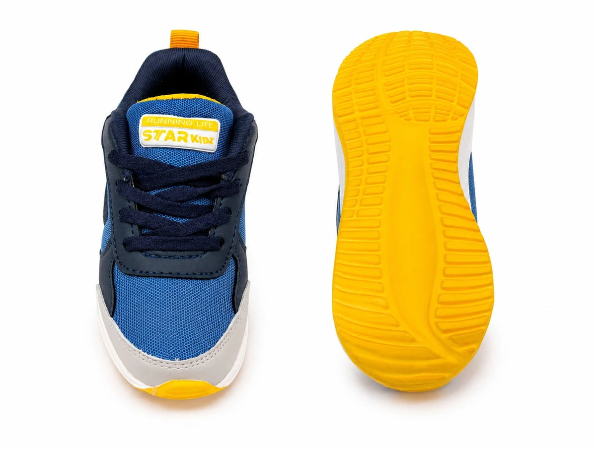 Star Kidz Lace Basketball Shoes For Boys Dark Blue