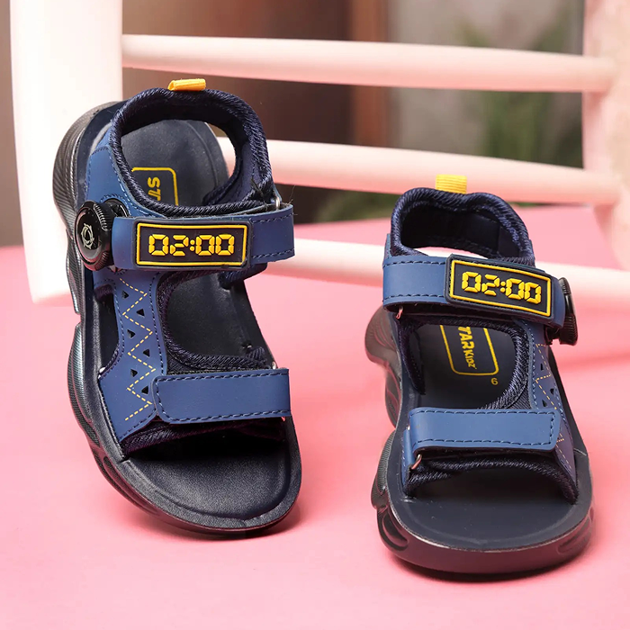 Star Kidz Velcro Sports Sandals For Boys & Girls (Blue)