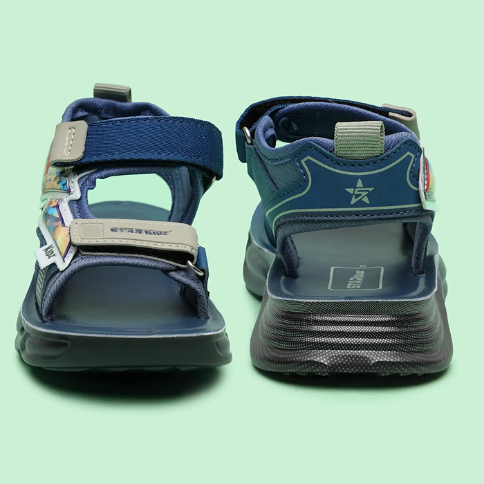 Star Kidz Velcro Sports Sandals For Boys & Girls (Blue)