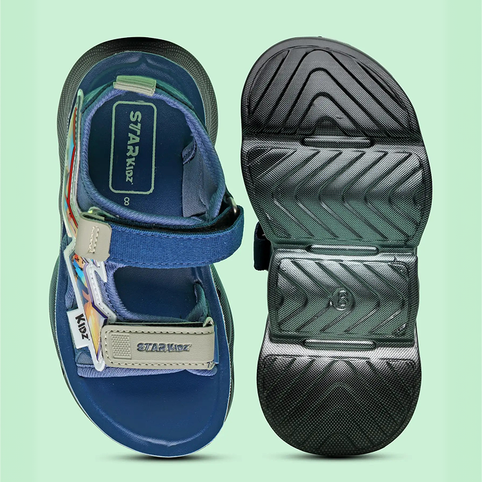 Star Kidz Velcro Sports Sandals For Boys & Girls (Blue)