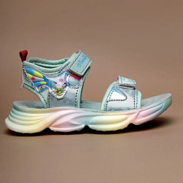 Star Kidz Velcro Strappy Sandals For Boys & Girls (Light Green)