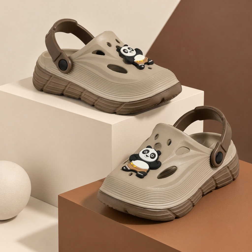 Star Kidz Slip-on Clogs For Boys & Girls Brown