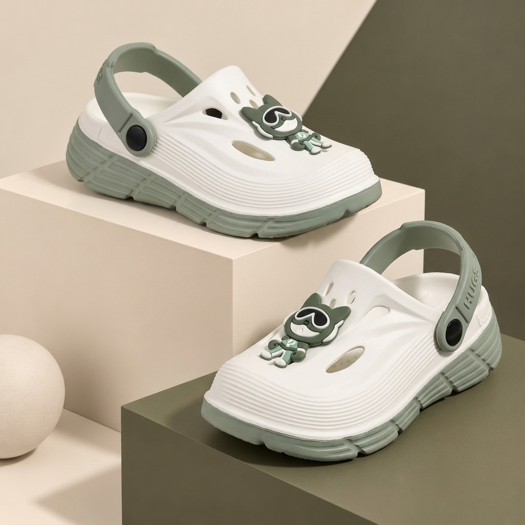 Star Kidz Slip-on Clogs For Boys & Girls Silver