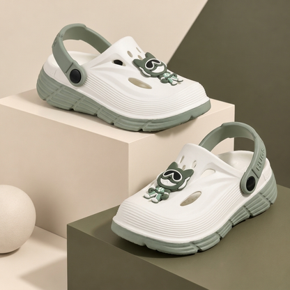 Star Kidz Slip-on Clogs For Boys & Girls Silver