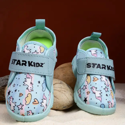 Velcro Chu Chu Shoes For Boys & Girls  (Light Blue , 15months to 4years)