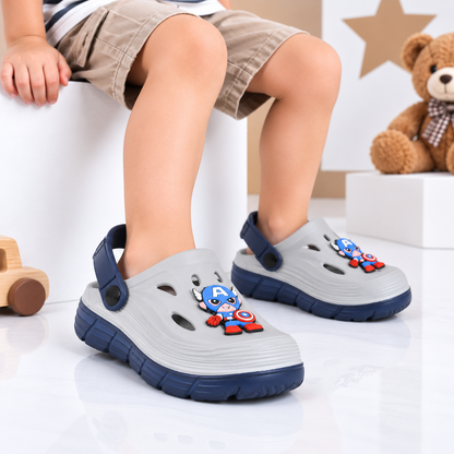 Star Kidz Slip-on Clogs For Boys & Girls Light Blue