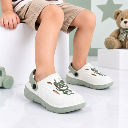 Star Kidz Slip-on Clogs For Boys & Girls Silver