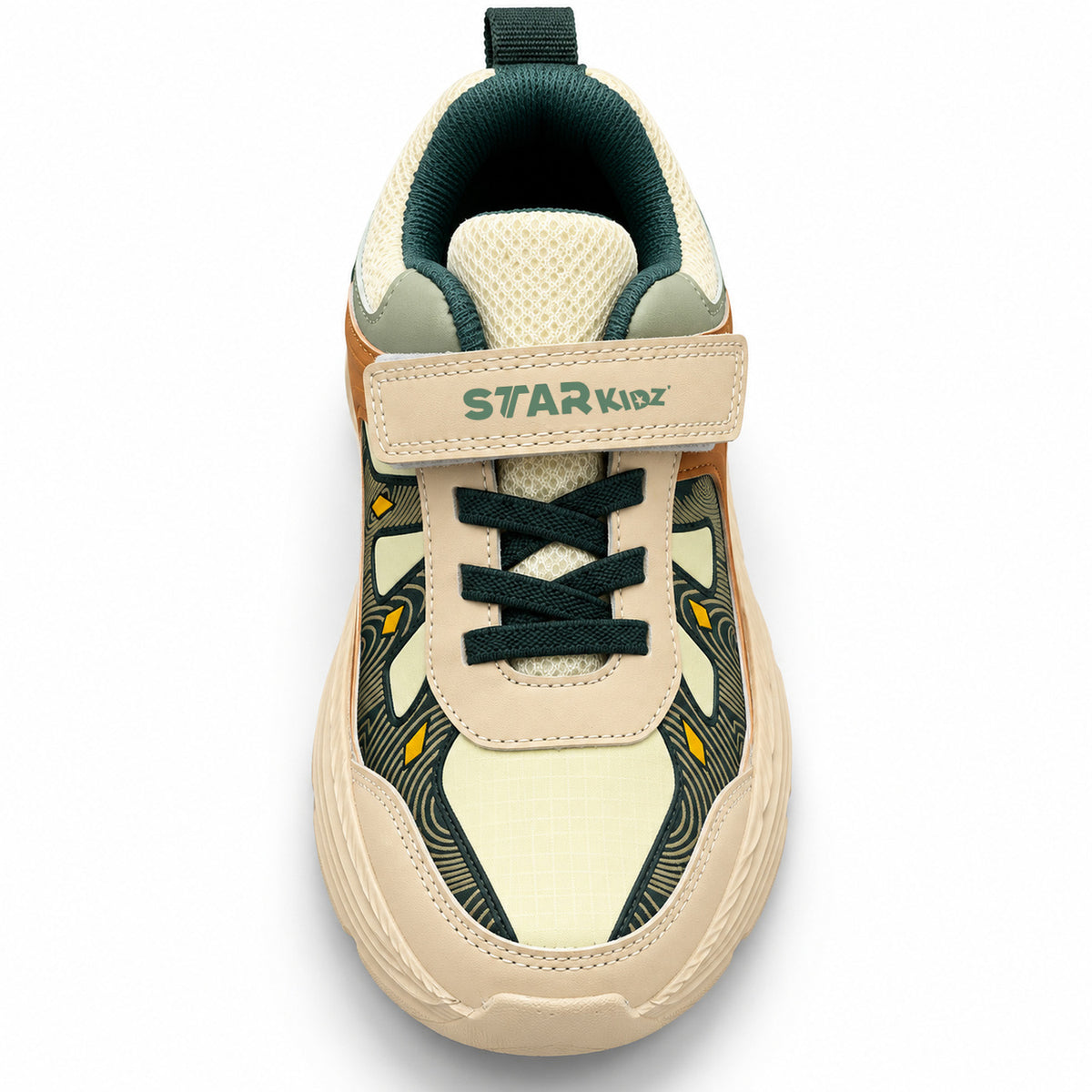 Star Kidz Velcro Casual Shoes For Boys & Girls Beige