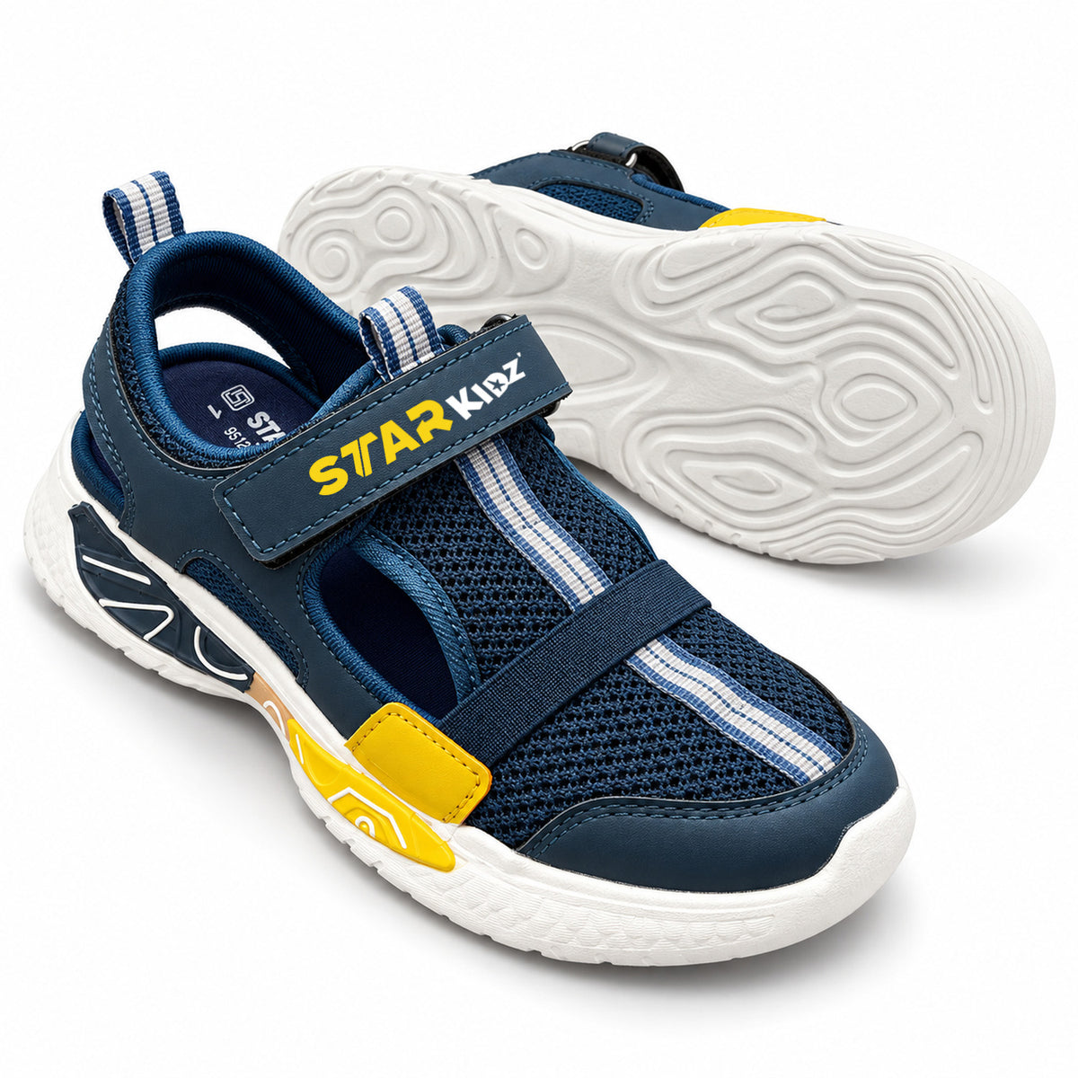 Star Kidz Velcro Sports Sandals For Boys & Girls Light Blue