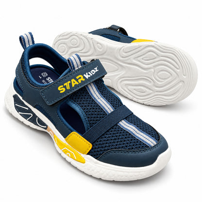 Star Kidz Velcro Sports Sandals For Boys & Girls Light Blue