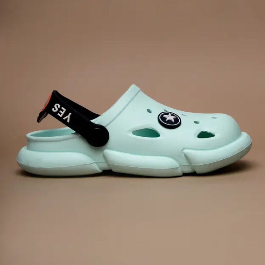 Buckle Clogs For Boys & Girls  (Light Green ,  2.5-8 Year)
