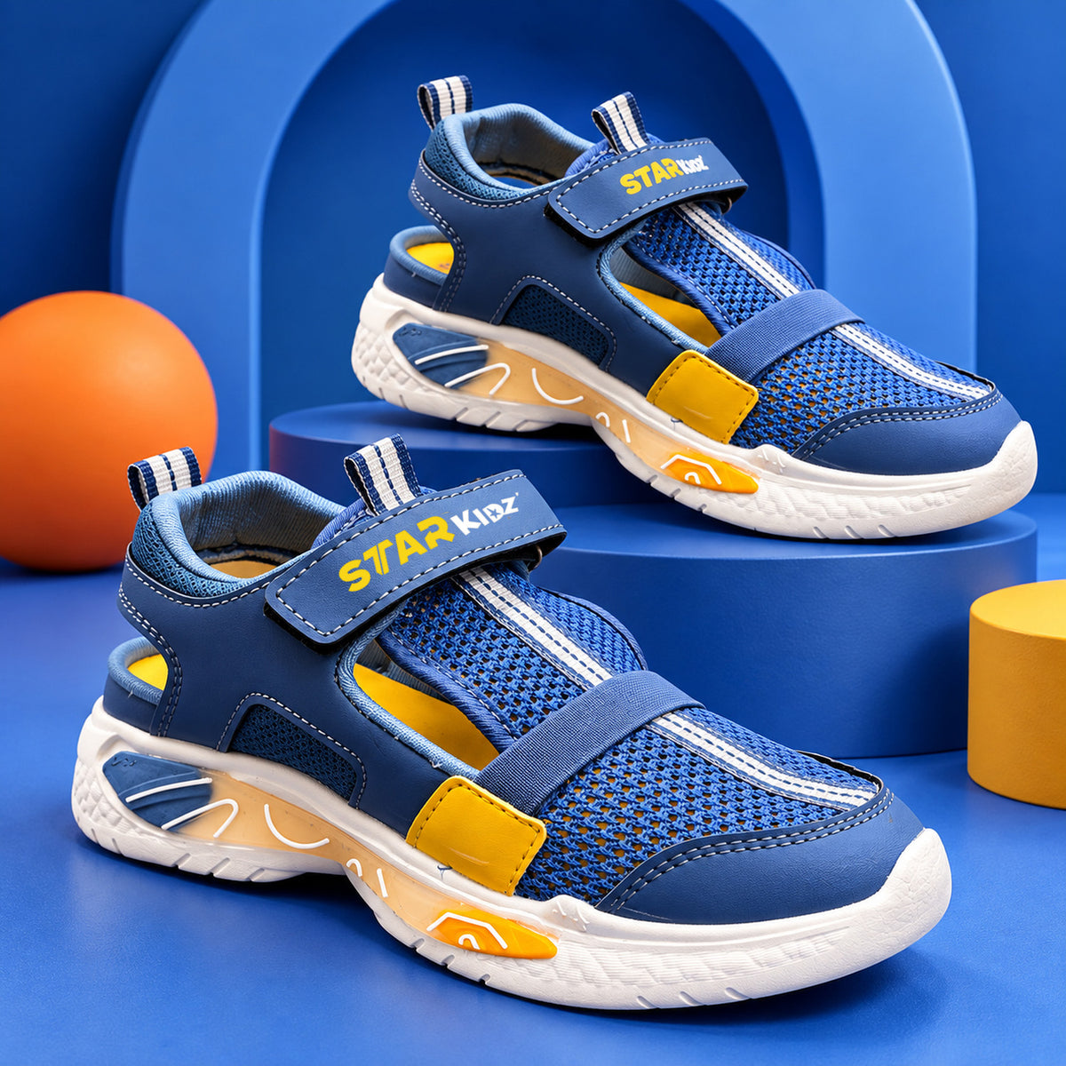 Star Kidz Velcro Sports Sandals For Boys & Girls Dark Blue