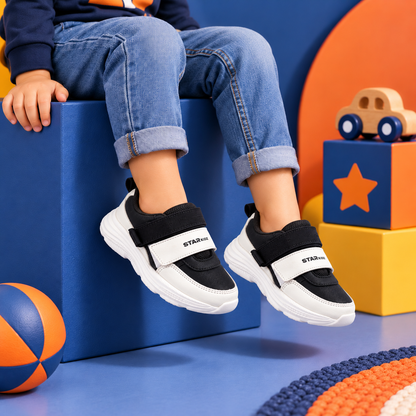 Star Kidz Velcro Sneakers For Boys & Girls Black