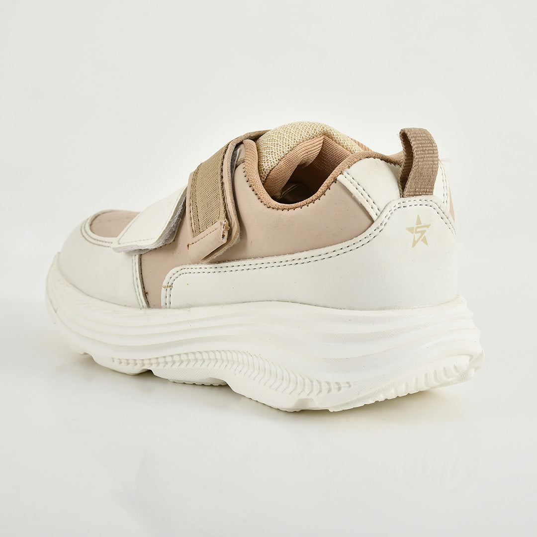 Star Kidz Velcro Sneakers For Boys & Girls Beige