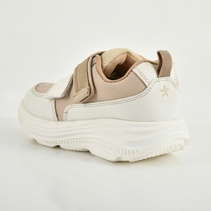 Star Kidz Velcro Sneakers For Boys & Girls Beige