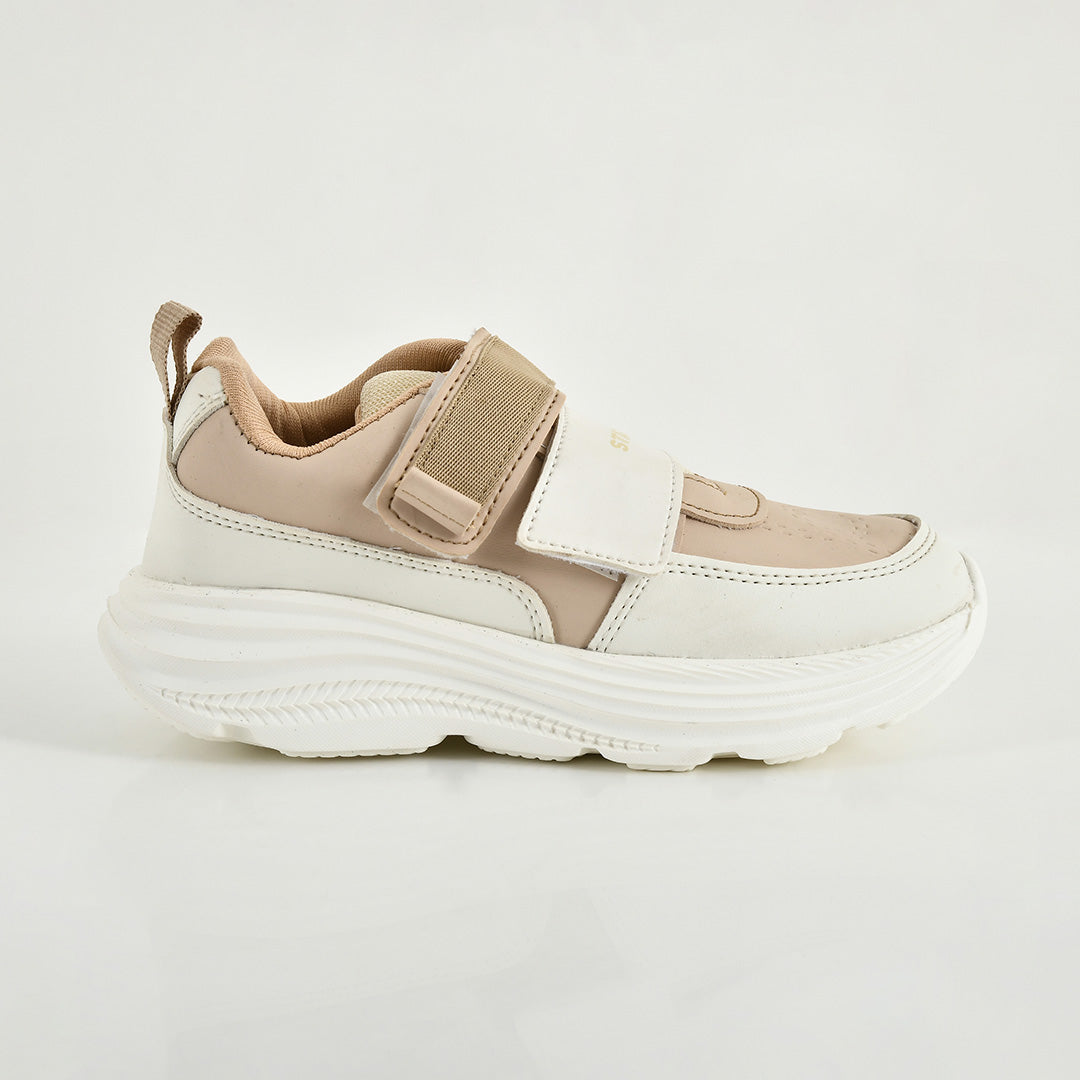 Star Kidz Velcro Sneakers For Boys & Girls Beige