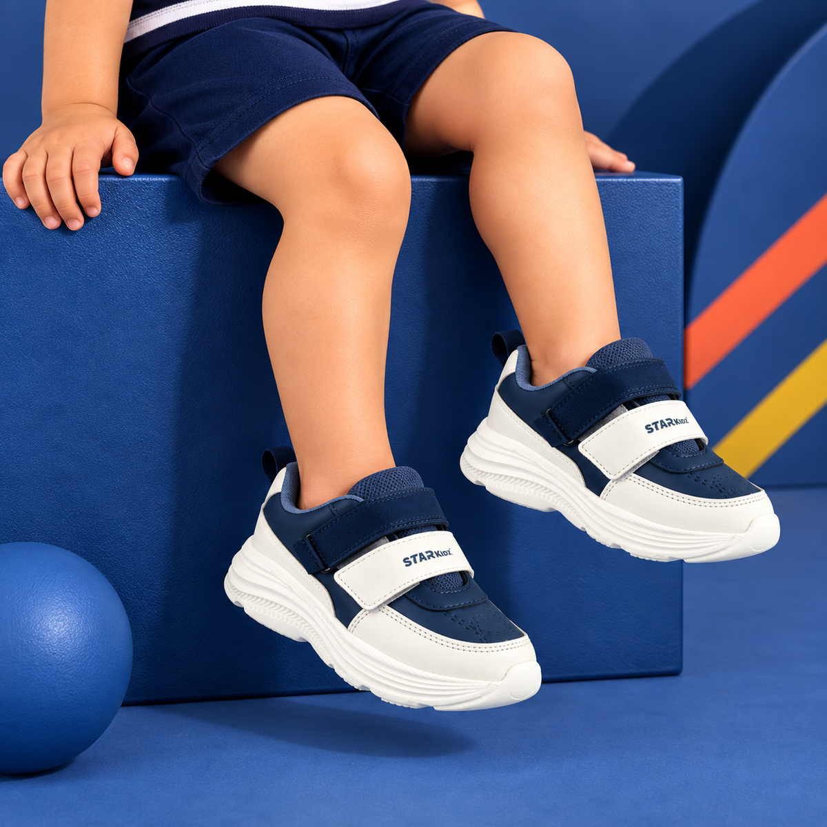 Star Kidz Velcro Sneakers For Boys & Girls Blue