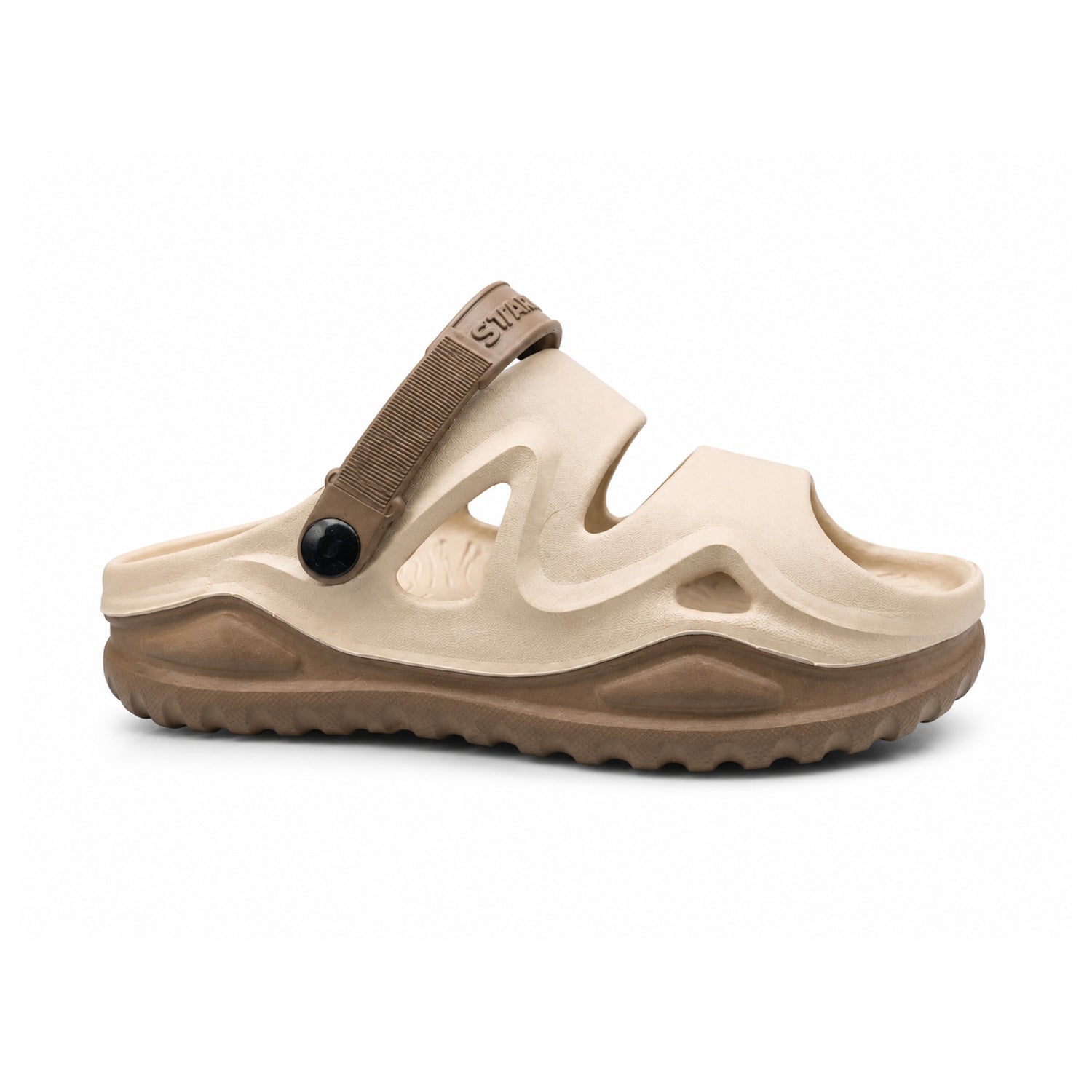 Star Kidz Clogs For Boys & Girls Beige Brown