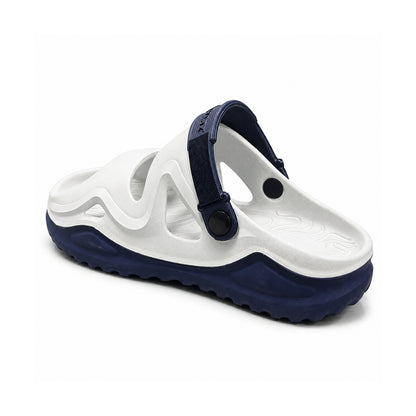 Star Kidz Clogs For Boys & Girls White Blue