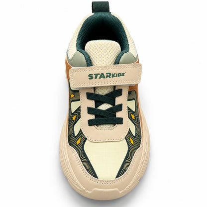 Star Kidz Velcro Casual Shoes For Boys & Girls Beige