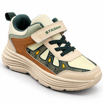 Star Kidz Velcro Casual Shoes For Boys & Girls Beige