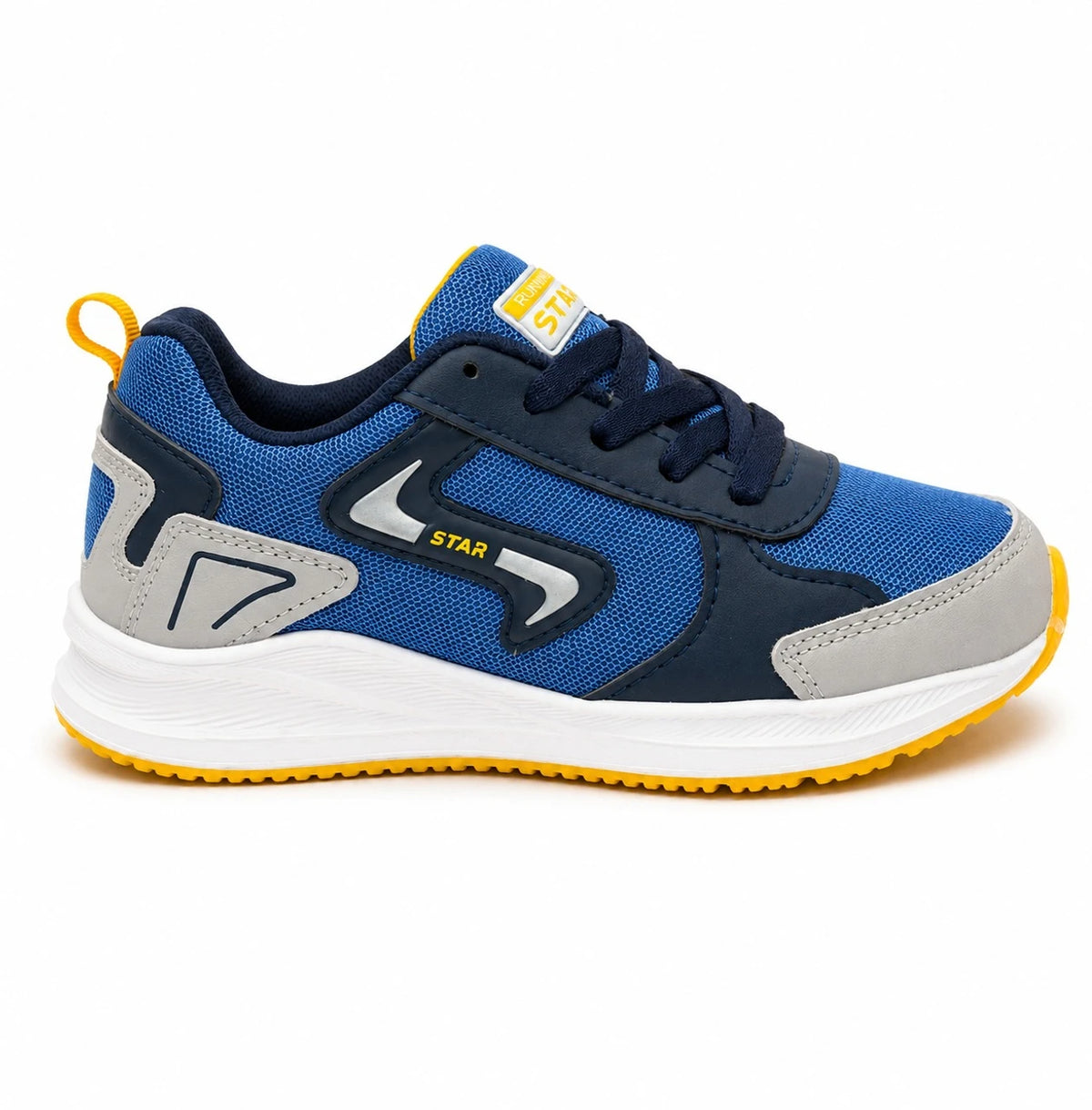 Star Kidz Lace Basketball Shoes For Boys Dark Blue