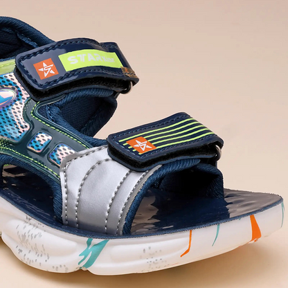 Star Kidz Velcro Strappy Sandals For Boys & Girls (Light Blue)