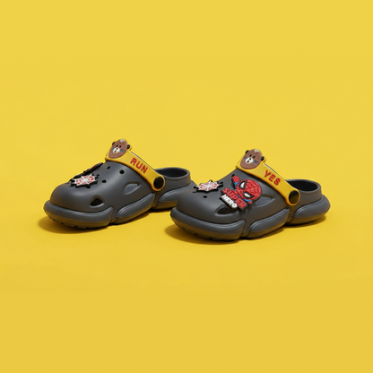 CLOUD TREADS UNISEX CLOGS (Jojo-2) | 2 Years to 13 Years | Dark Grey