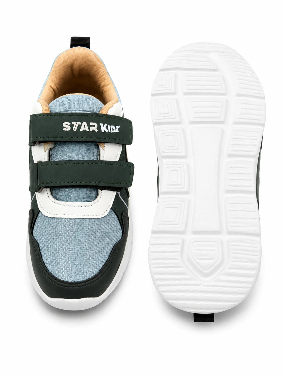 Star Kidz Velcro Walking Shoes For Boys Grey
