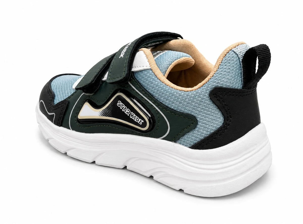 Star Kidz Velcro Walking Shoes For Boys Grey