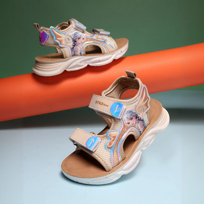 Star Kidz Velcro Sports Sandals For Boys & Girls (Beige)