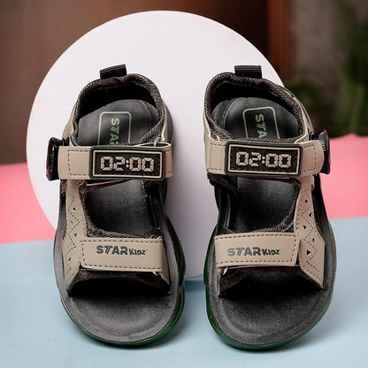 Star Kidz Velcro Sports Sandals For Boys & Girls (Dark Green)