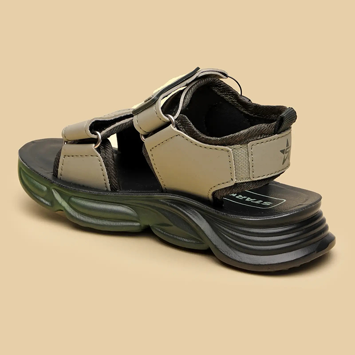 Star Kidz Velcro Sports Sandals For Boys & Girls (Dark Green)