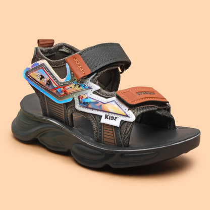 Star Kidz Velcro Sports Sandals For Boys & Girls (Dark Green)