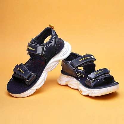 Star Kidz Velcro Strappy Sandals For Boys & Girls (Dark Blue)